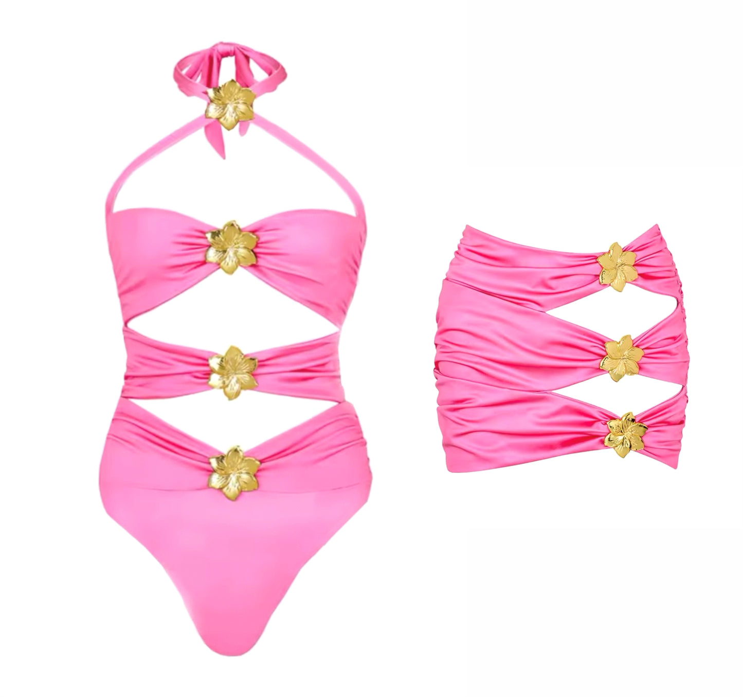 Shaji One Piece Bikini / Cover Skirt